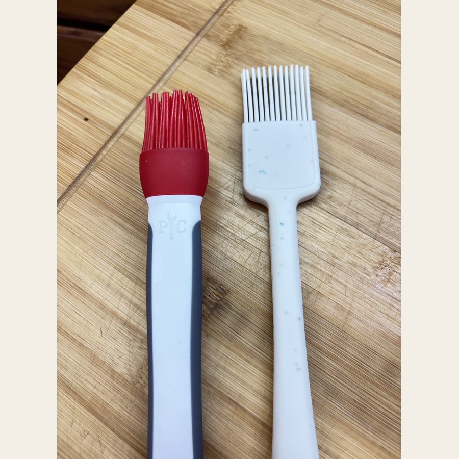 Colleen's red and white silicone basting brushes