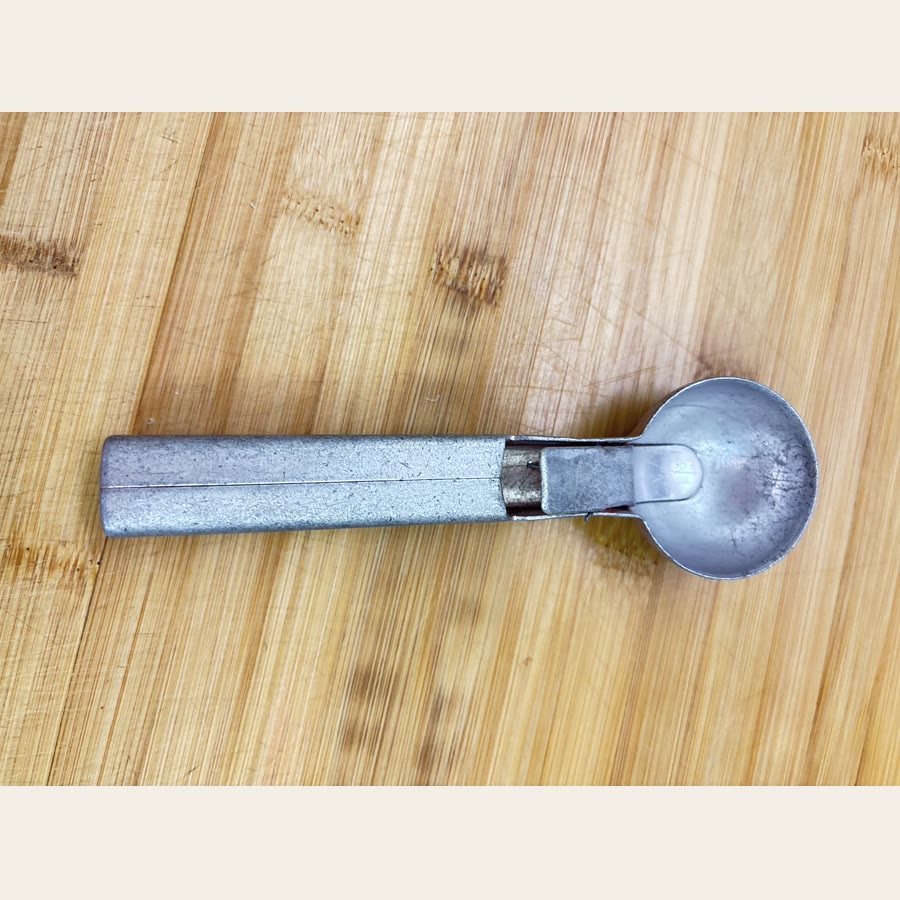 Colleen's well-used 50-year-old ice cream scoop